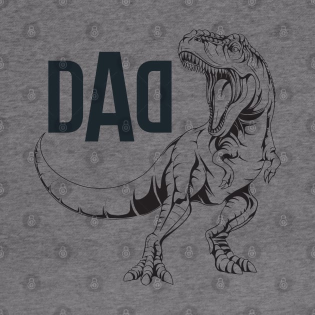 Daddysaurus Funny Gift Father's Day by DonVector